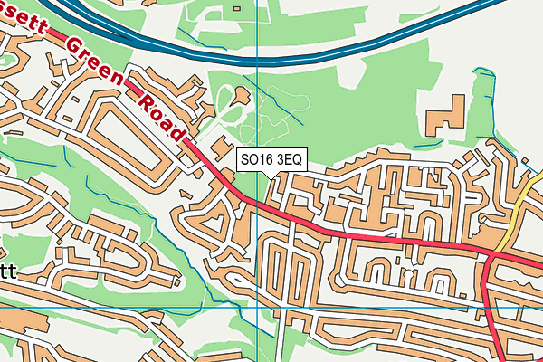 SO16 3EQ map - OS VectorMap District (Ordnance Survey)