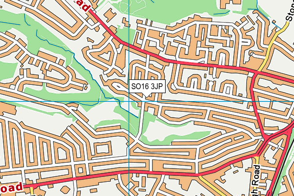 SO16 3JP map - OS VectorMap District (Ordnance Survey)