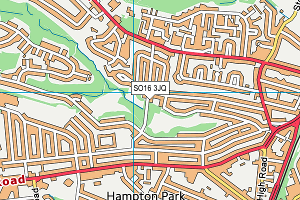 SO16 3JQ map - OS VectorMap District (Ordnance Survey)