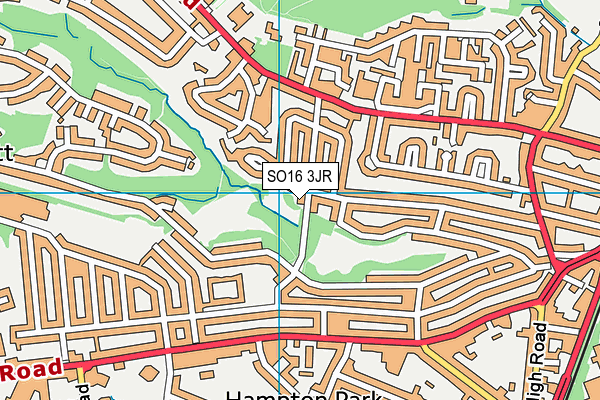 SO16 3JR map - OS VectorMap District (Ordnance Survey)