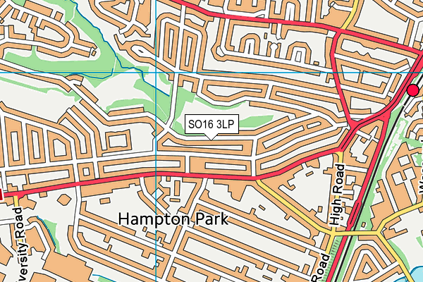 SO16 3LP map - OS VectorMap District (Ordnance Survey)