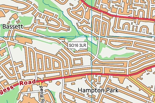 SO16 3LR map - OS VectorMap District (Ordnance Survey)