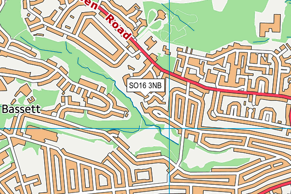 SO16 3NB map - OS VectorMap District (Ordnance Survey)