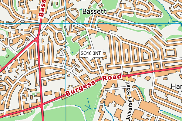 SO16 3NT map - OS VectorMap District (Ordnance Survey)