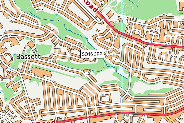 SO16 3PP map - OS VectorMap District (Ordnance Survey)