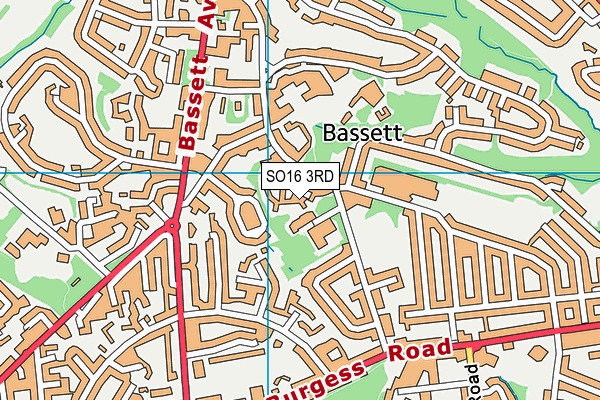 SO16 3RD map - OS VectorMap District (Ordnance Survey)