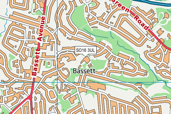 SO16 3UL map - OS VectorMap District (Ordnance Survey)