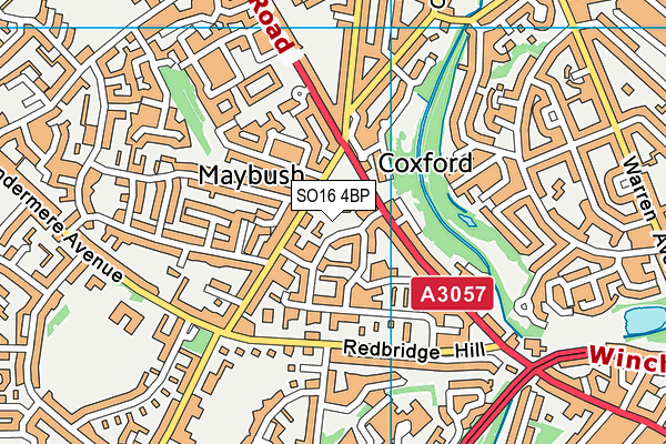 SO16 4BP map - OS VectorMap District (Ordnance Survey)