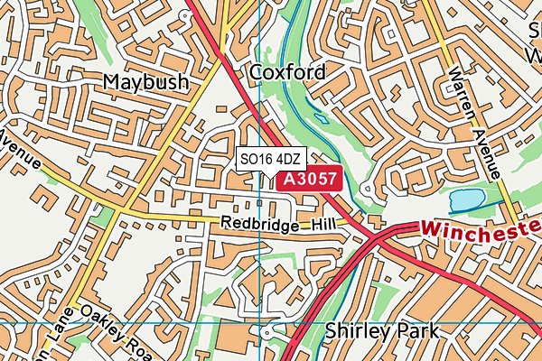 SO16 4DZ map - OS VectorMap District (Ordnance Survey)