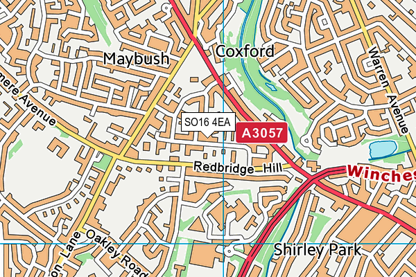 SO16 4EA map - OS VectorMap District (Ordnance Survey)