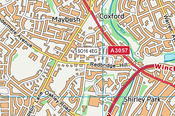 SO16 4EG map - OS VectorMap District (Ordnance Survey)