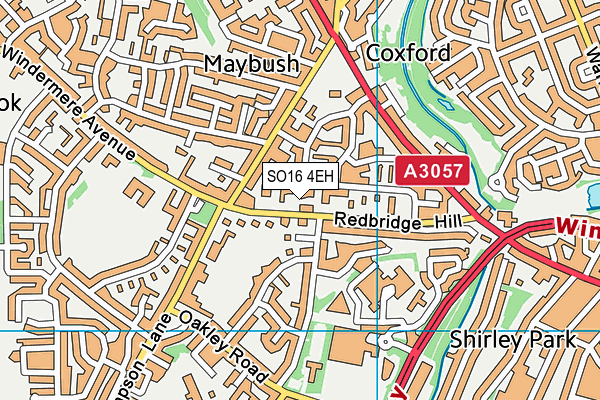 SO16 4EH map - OS VectorMap District (Ordnance Survey)