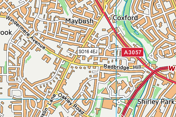 SO16 4EJ map - OS VectorMap District (Ordnance Survey)