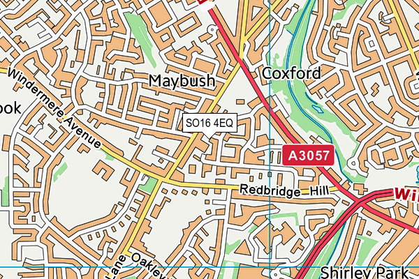 SO16 4EQ map - OS VectorMap District (Ordnance Survey)