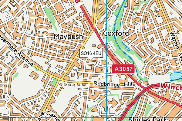 SO16 4EU map - OS VectorMap District (Ordnance Survey)
