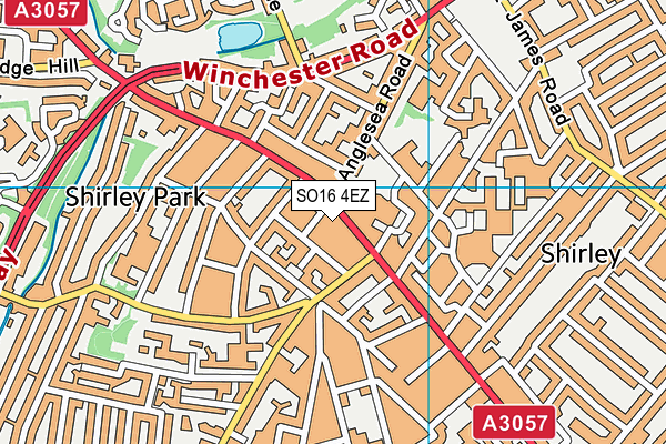 SO16 4EZ map - OS VectorMap District (Ordnance Survey)