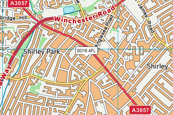 SO16 4FL map - OS VectorMap District (Ordnance Survey)