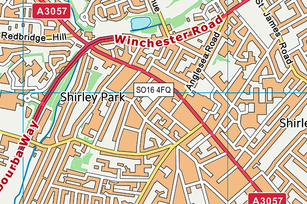 SO16 4FQ map - OS VectorMap District (Ordnance Survey)