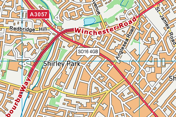 SO16 4GB map - OS VectorMap District (Ordnance Survey)
