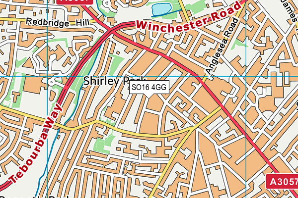 SO16 4GG map - OS VectorMap District (Ordnance Survey)