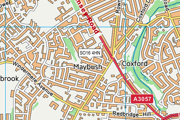 SO16 4HN map - OS VectorMap District (Ordnance Survey)