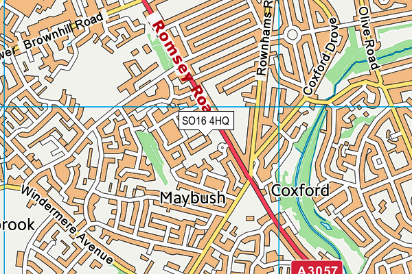 SO16 4HQ map - OS VectorMap District (Ordnance Survey)