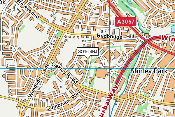 SO16 4NJ map - OS VectorMap District (Ordnance Survey)