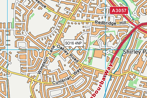 SO16 4NP map - OS VectorMap District (Ordnance Survey)