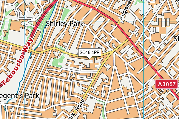 SO16 4PP map - OS VectorMap District (Ordnance Survey)