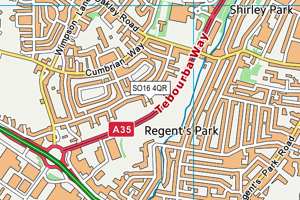 SO16 4QR map - OS VectorMap District (Ordnance Survey)