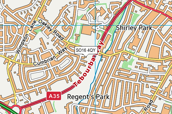 SO16 4QY map - OS VectorMap District (Ordnance Survey)