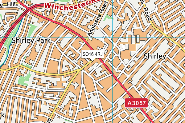 Studio Red Fitness map (SO16 4RJ) - OS VectorMap District (Ordnance Survey)