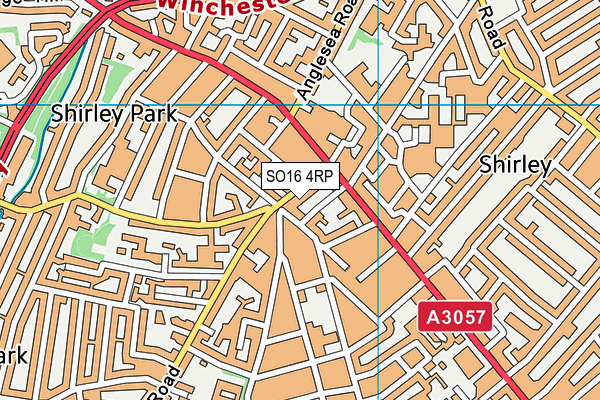 SO16 4RP map - OS VectorMap District (Ordnance Survey)