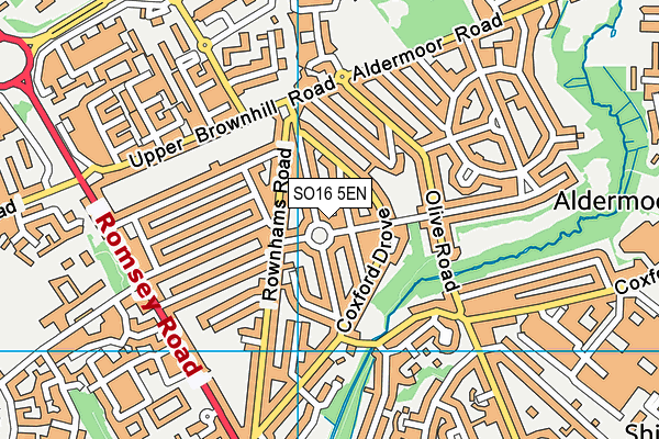 SO16 5EN map - OS VectorMap District (Ordnance Survey)