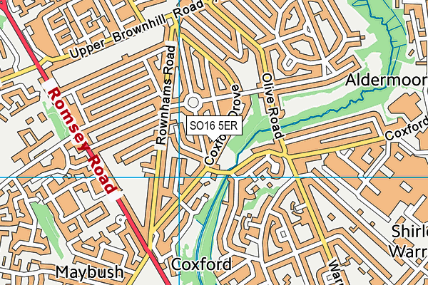 SO16 5ER map - OS VectorMap District (Ordnance Survey)