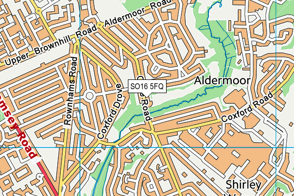 SO16 5FQ map - OS VectorMap District (Ordnance Survey)