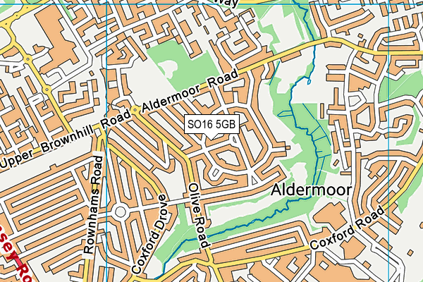 SO16 5GB map - OS VectorMap District (Ordnance Survey)