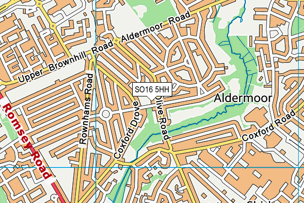 SO16 5HH map - OS VectorMap District (Ordnance Survey)