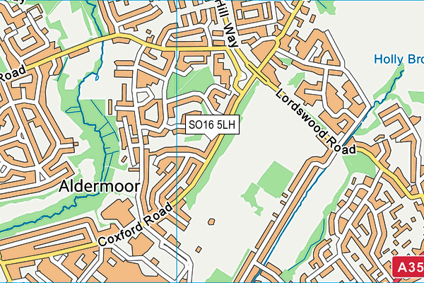 SO16 5LH map - OS VectorMap District (Ordnance Survey)