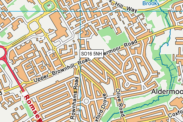 SO16 5NH map - OS VectorMap District (Ordnance Survey)