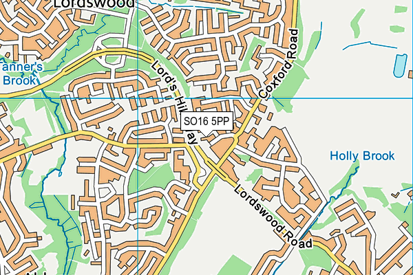 SO16 5PP map - OS VectorMap District (Ordnance Survey)
