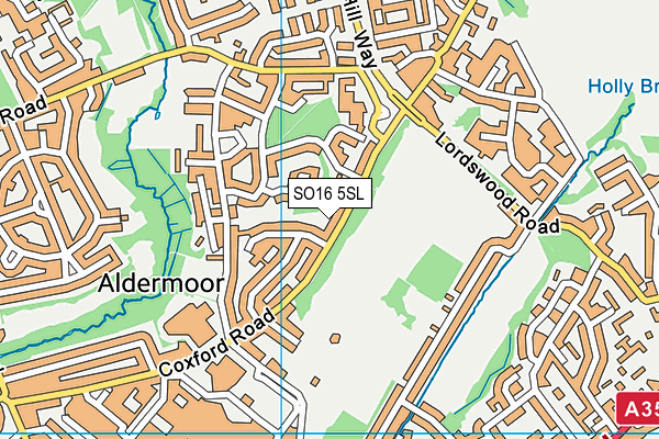 SO16 5SL map - OS VectorMap District (Ordnance Survey)