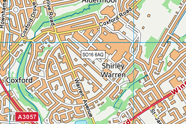 SO16 6AQ map - OS VectorMap District (Ordnance Survey)