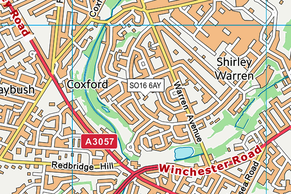 Shirley Warren Primary & Nursery School map (SO16 6AY) - OS VectorMap District (Ordnance Survey)