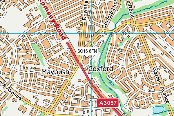 SO16 6FN map - OS VectorMap District (Ordnance Survey)