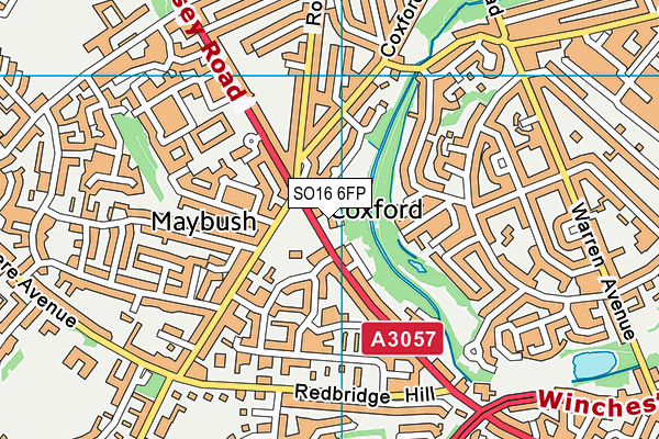 SO16 6FP map - OS VectorMap District (Ordnance Survey)