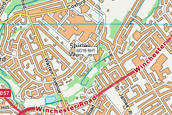 SO16 6HT map - OS VectorMap District (Ordnance Survey)