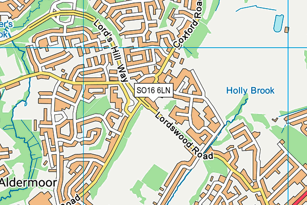 SO16 6LN map - OS VectorMap District (Ordnance Survey)