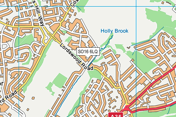 SO16 6LQ map - OS VectorMap District (Ordnance Survey)