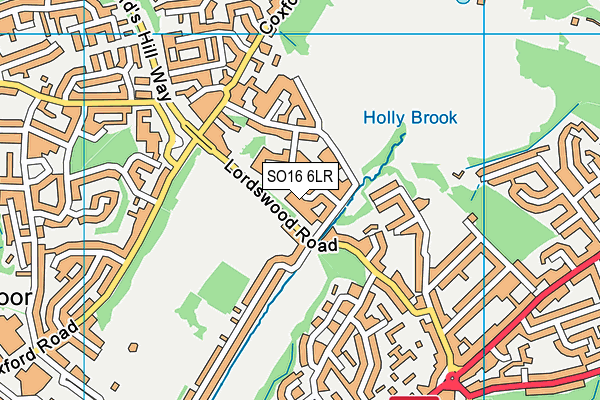 SO16 6LR map - OS VectorMap District (Ordnance Survey)